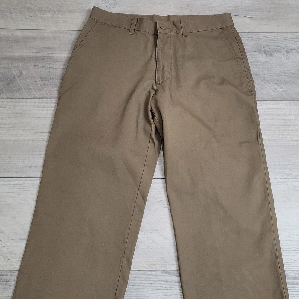 Patagonia Pants Mens 33x34 Khaki Organic Cotton Chino Straight Leg Preppy - Picture 3 of 16